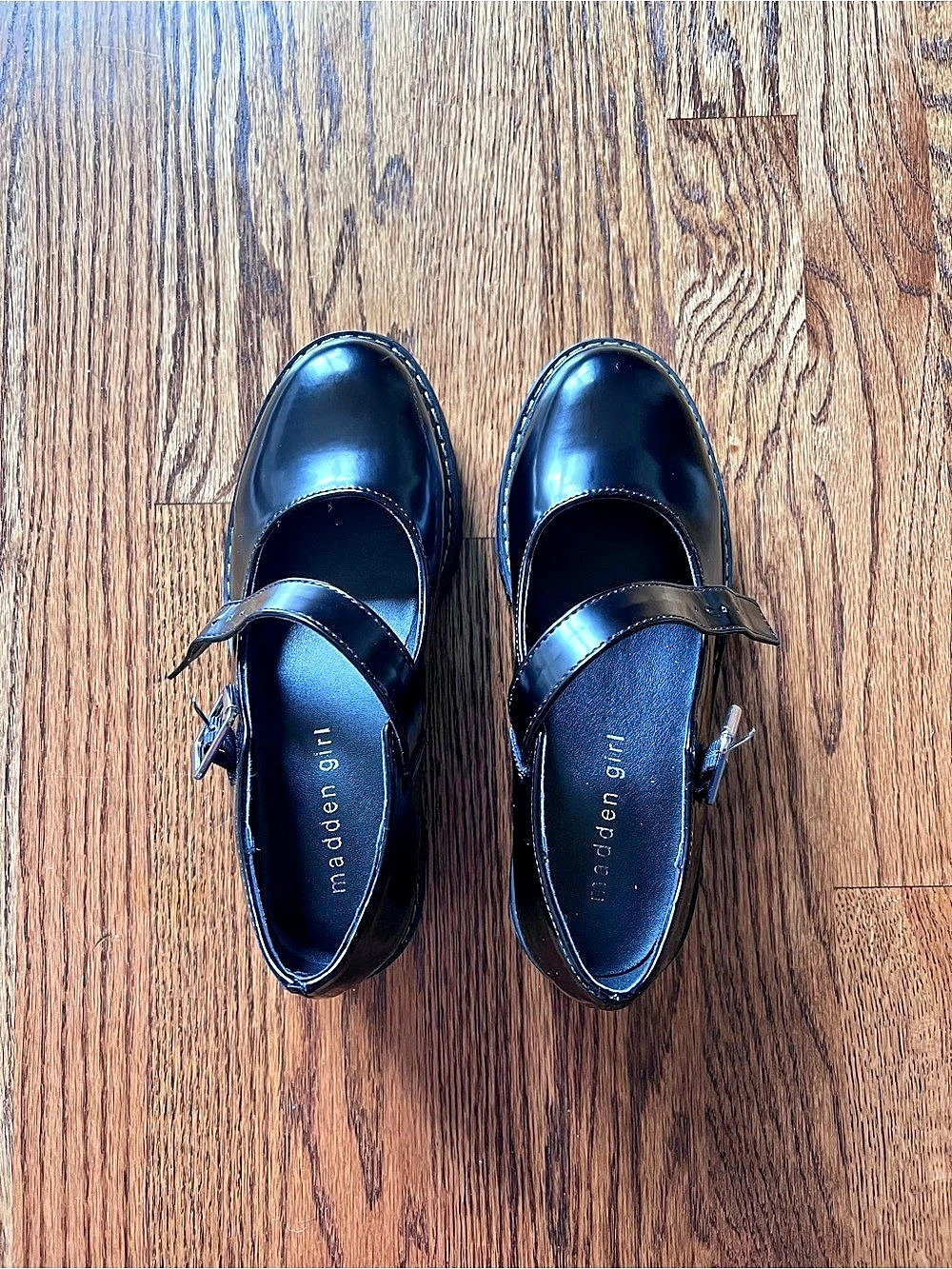 Madden Girl Black Platform Mary Jane Shoes US 6.5M